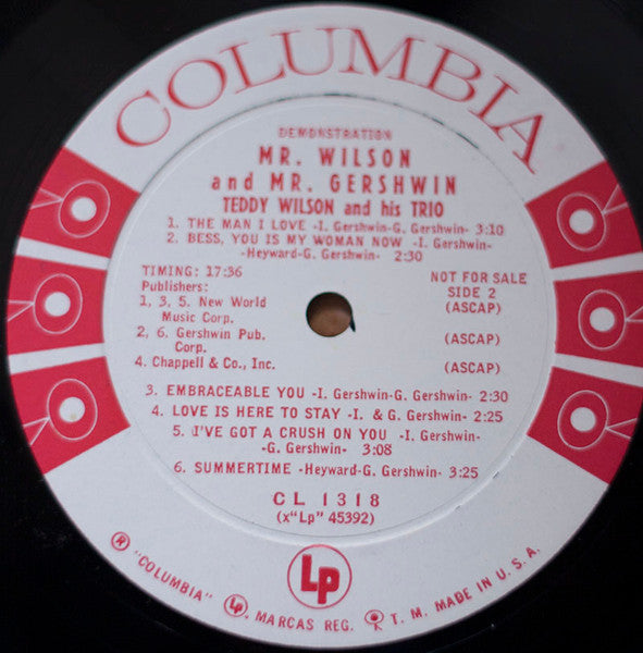 Teddy Wilson Trio - Mr. Wilson And Mr. Gershwin