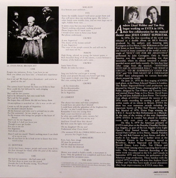 Andrew Lloyd Webber - Evita: Premiere American Recording