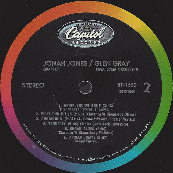 The Jonah Jones Quartet - Jonah Jones And The Quartet / Glen Gray And The Casa Loma Orchestra