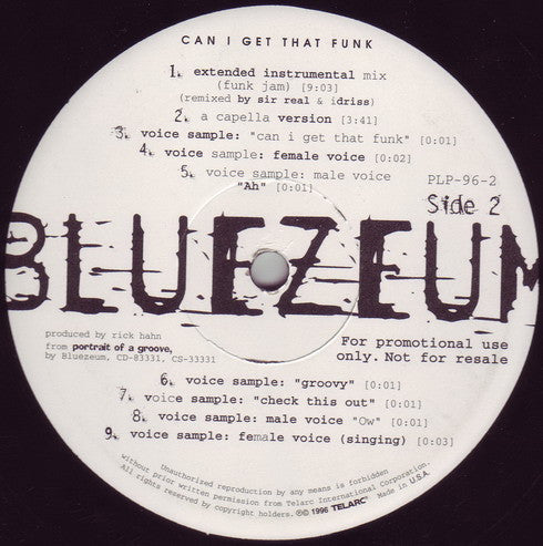 Bluezeum - Can I Get That Funk