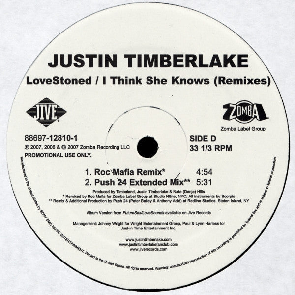 Justin Timberlake - LoveStoned / I Think She Knows (Remixes)