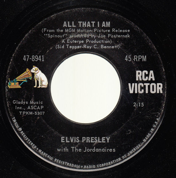 Elvis Presley - Spinout / All That I Am