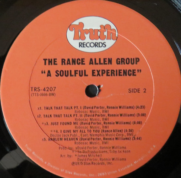 Rance Allen Group, The - A Soulful Experience