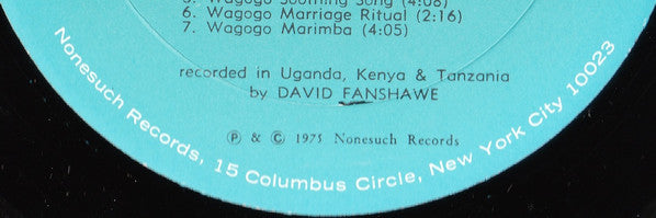 David Fanshawe - Africa - Ceremonial & Folk Music