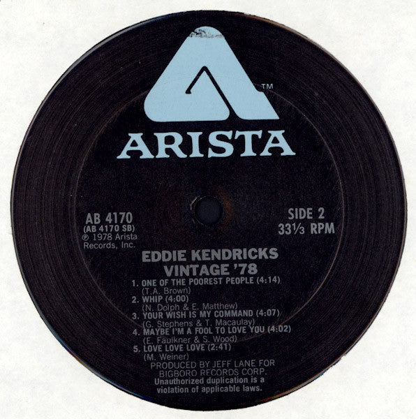 Eddie Kendricks - Vintage '78