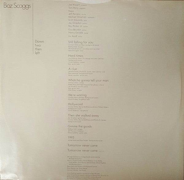 Boz Scaggs - Down Two Then Left