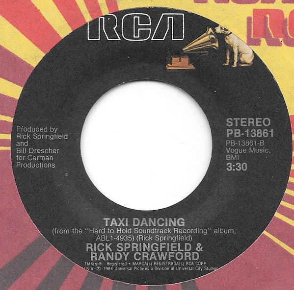 Rick Springfield - Bop 'Til You Drop / Taxi Dancing