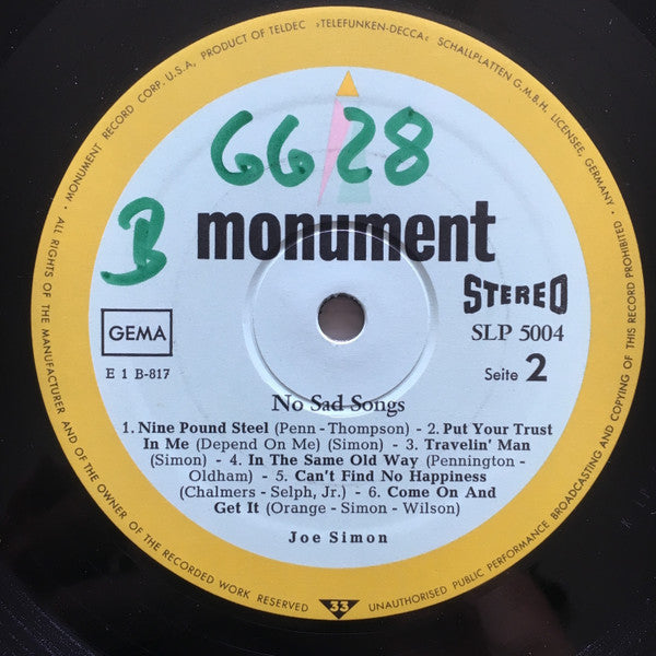Joe Simon - No Sad Songs