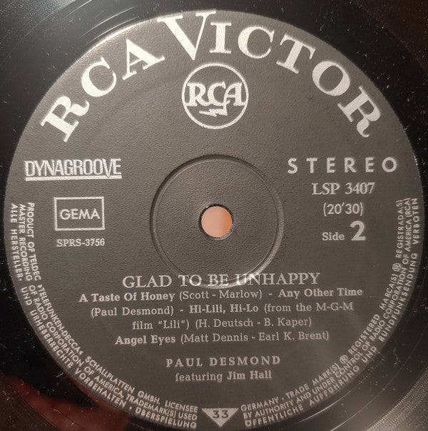 Paul Desmond - Glad To Be Unhappy