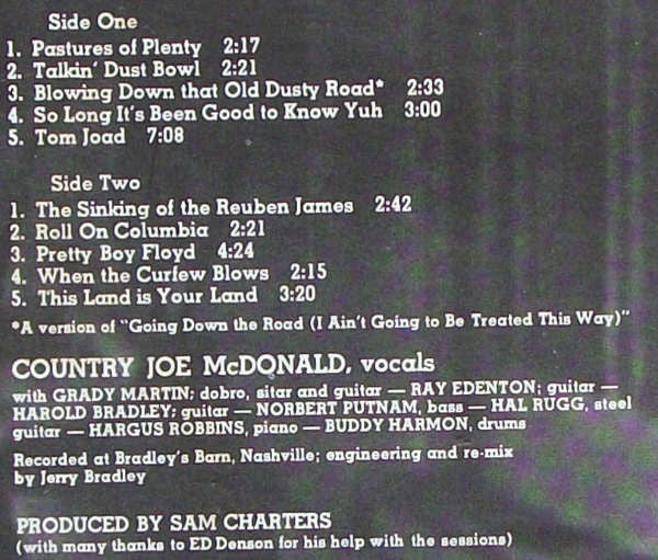 Country Joe McDonald - Thinking Of Woody Guthrie
