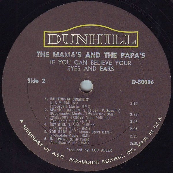 The Mamas & The Papas - If You Can Believe Your Eyes And Ears