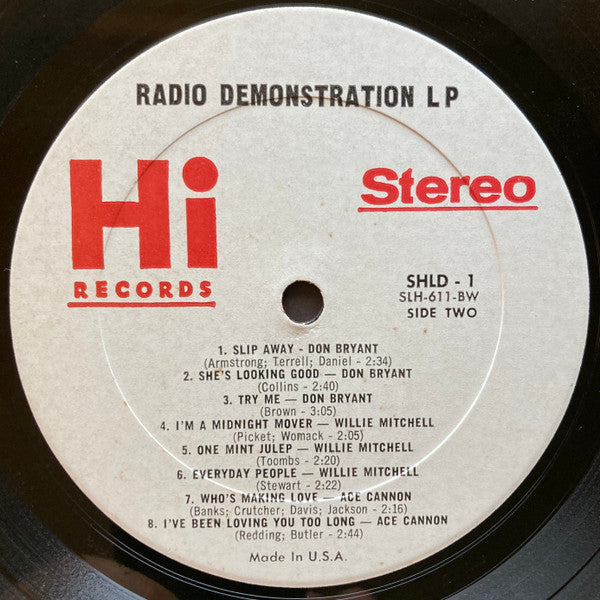 Various - Hi Records Special DJ LP Featuring Selections From Hi's Fabulous Fall Festival Release 1969