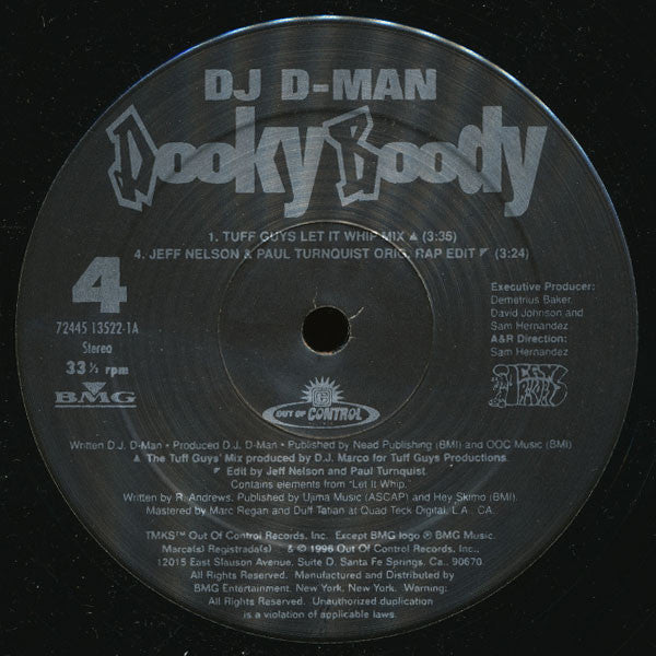 DJ D-Man - Dooky Boody (Hot New Remixes)