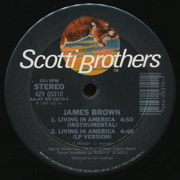 James Brown - Living In America (12" Extended Dance Mix)