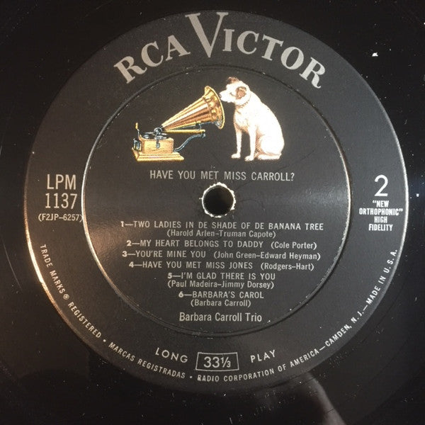 Barbara Carroll Trio - Have You Met Miss Carroll?