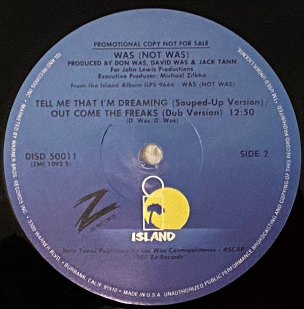 Was (Not Was) - Tell Me That I'm Dreaming / Out Come The Freaks (Dub)