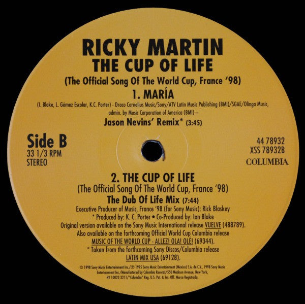 Ricky Martin - The Cup Of Life (The Official Song Of The World Cup, France '98)