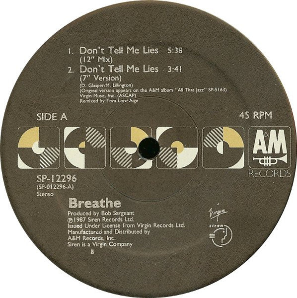 Breathe (3) - Don't Tell Me Lies
