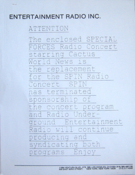 Special Forces Radio Concert