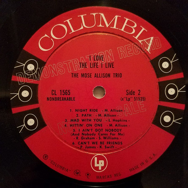 The Mose Allison Trio - I Love The Life I Live