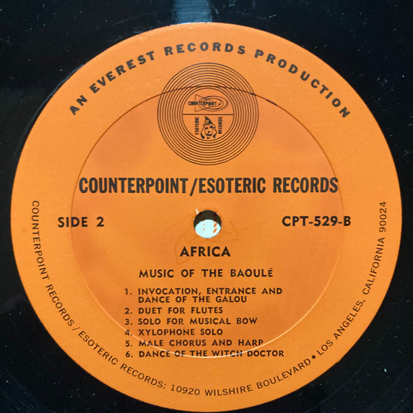 Various - Africa: Music Of The Malinké And Baoulé