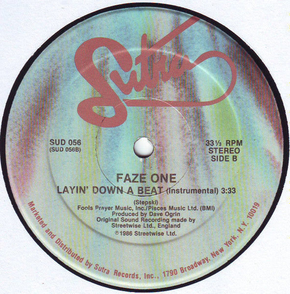 Faze One - Layin' Down A Beat