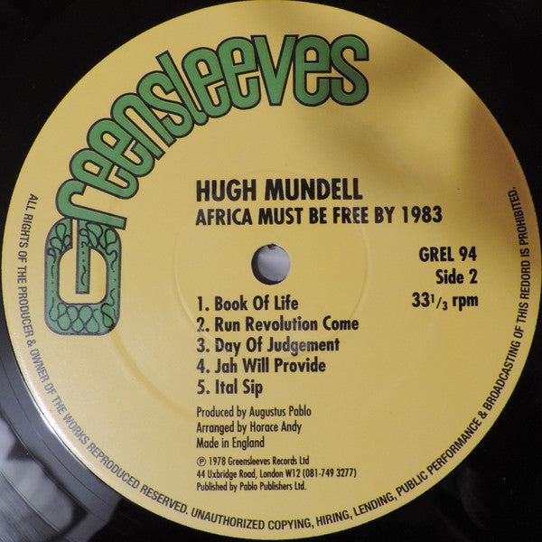 Hugh Mundell - Africa Must Be Free By 1983