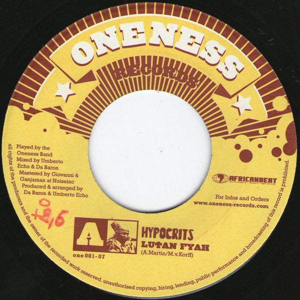 Lutan Fyah - Hypocrits / Tears Of Happiness