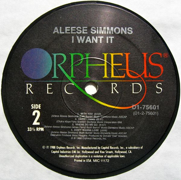 Aleese Simmons - I Want It