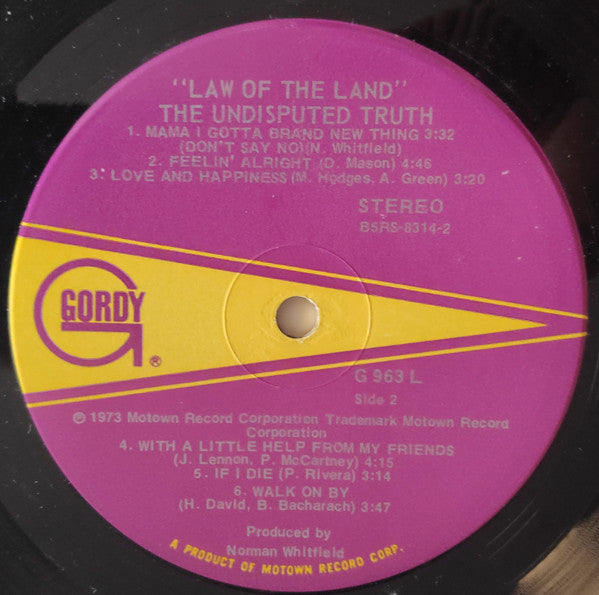 The Undisputed Truth - Law Of The Land