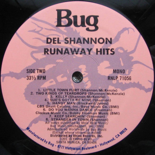 Del Shannon - Runaway Hits