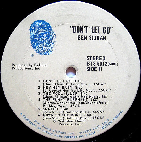 Ben Sidran - Don't Let Go
