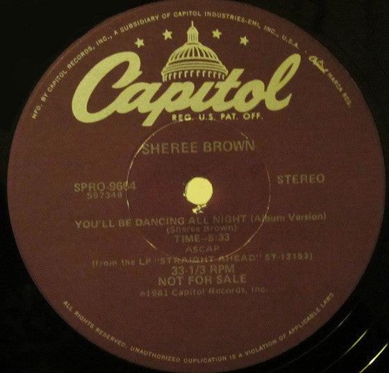 Sheree Brown - You'll Be Dancing All Night