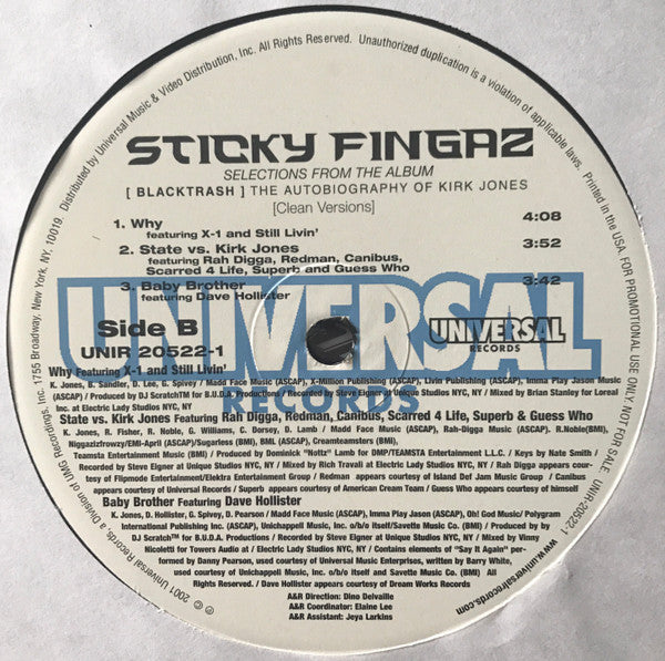 Sticky Fingaz - Selections From The Album Blacktrash: The Autobiography Of Kirk Jones (Clean Versions)