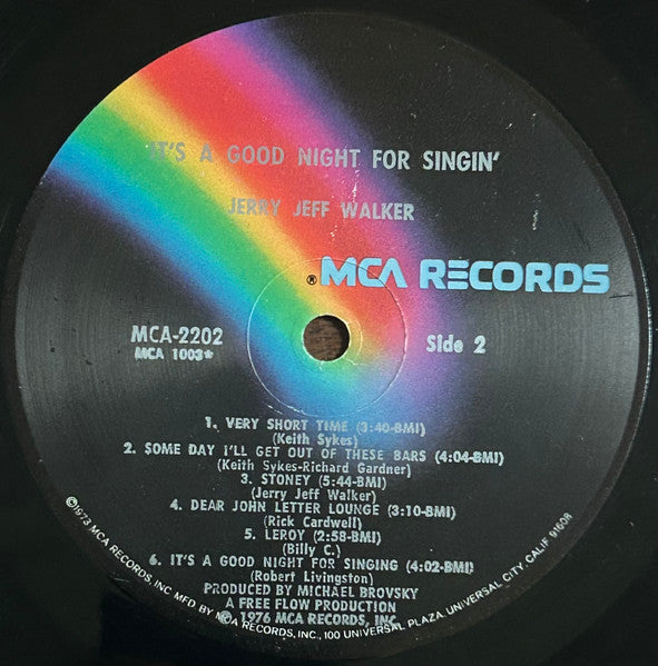 Jerry Jeff Walker - It's A Good Night For Singin'