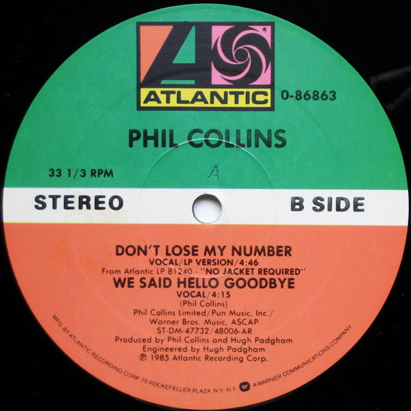 Phil Collins - Don't Lose My Number (Extended Version)