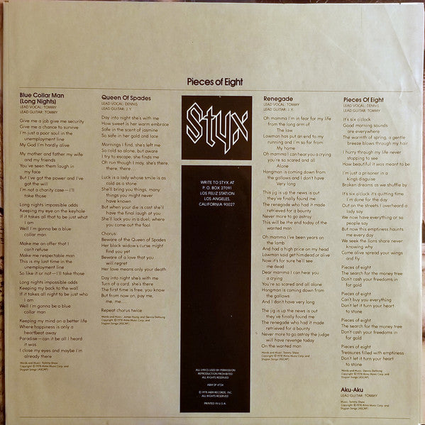 Styx - Pieces Of Eight