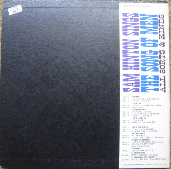 Sam Hinton - Sings The Song Of Men