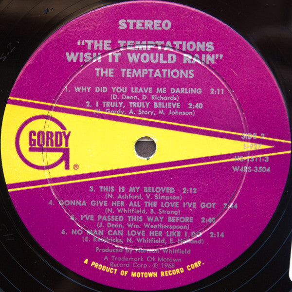 The Temptations - Wish It Would Rain