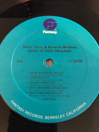 Sonny Terry & Brownie McGhee - Back To New Orleans
