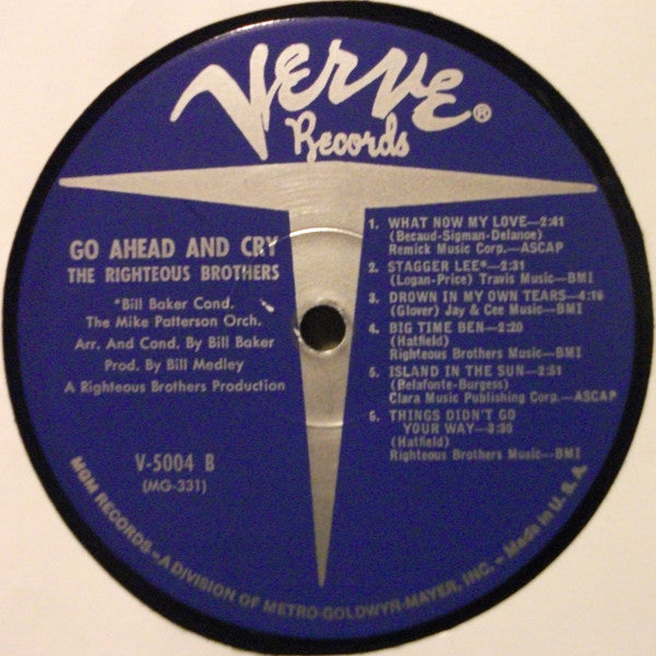 Righteous Brothers, The - Go Ahead And Cry