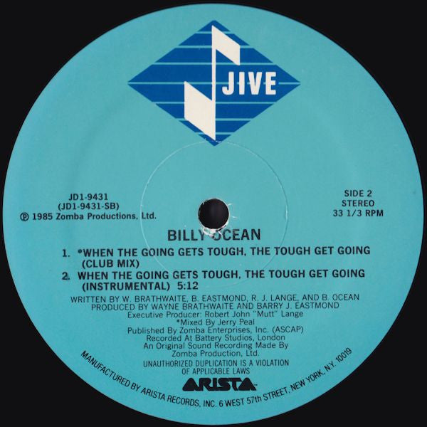Billy Ocean - When The Going Gets Tough, The Tough Get Going