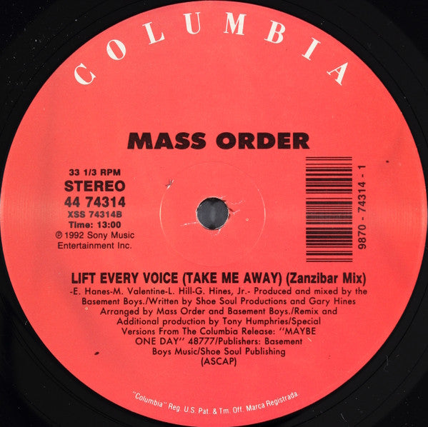 Mass Order - Lift Every Voice (Take Me Away)