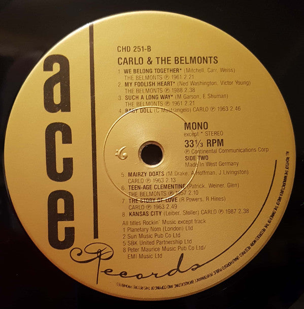 Carlo & The Belmonts - Carlo And The Belmonts