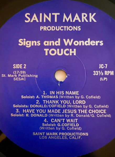 Signs & Wonders - Touch