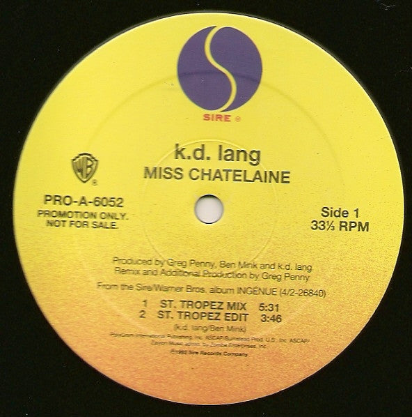 k.d. lang - Miss Chatelaine