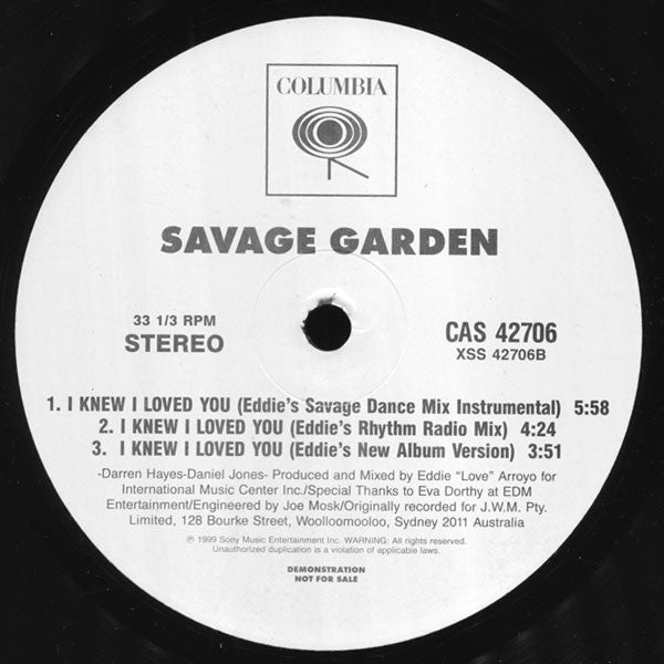 Savage Garden - I Knew I Loved You