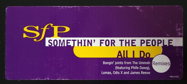Somethin' For The People - All I Do (Remixes)