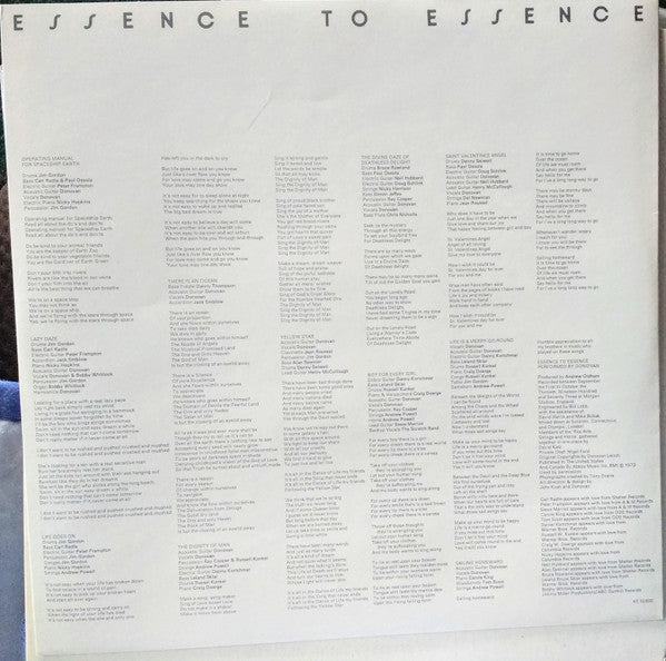 Donovan - Essence To Essence