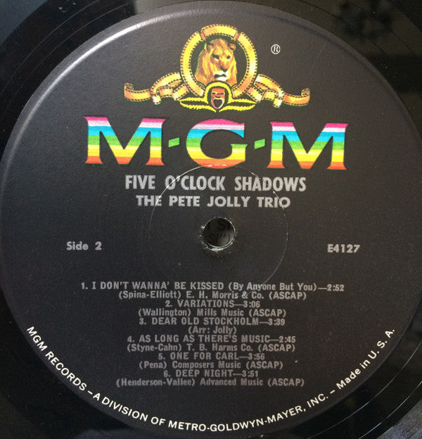 Pete Jolly Trio, The - Five Oclock Shadows